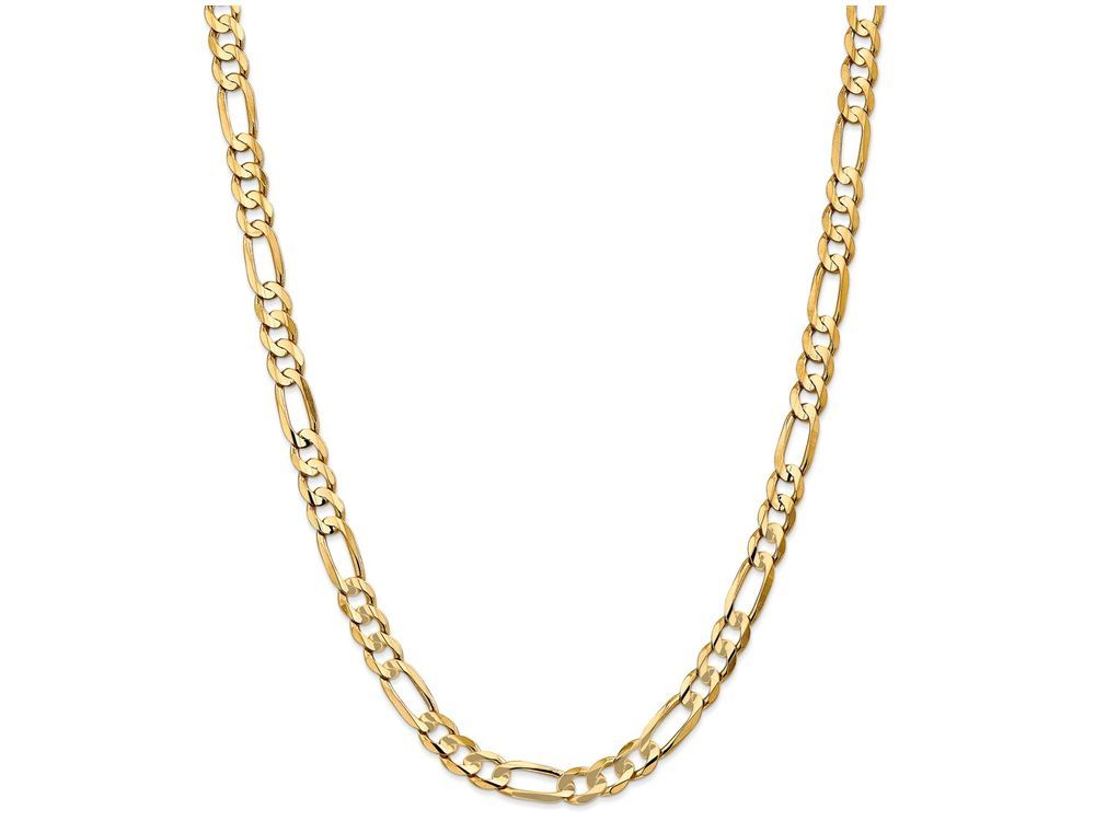 FJC Finejewelers 22 Inch 14k 6.75mm Concave Open Figaro Chain Necklace