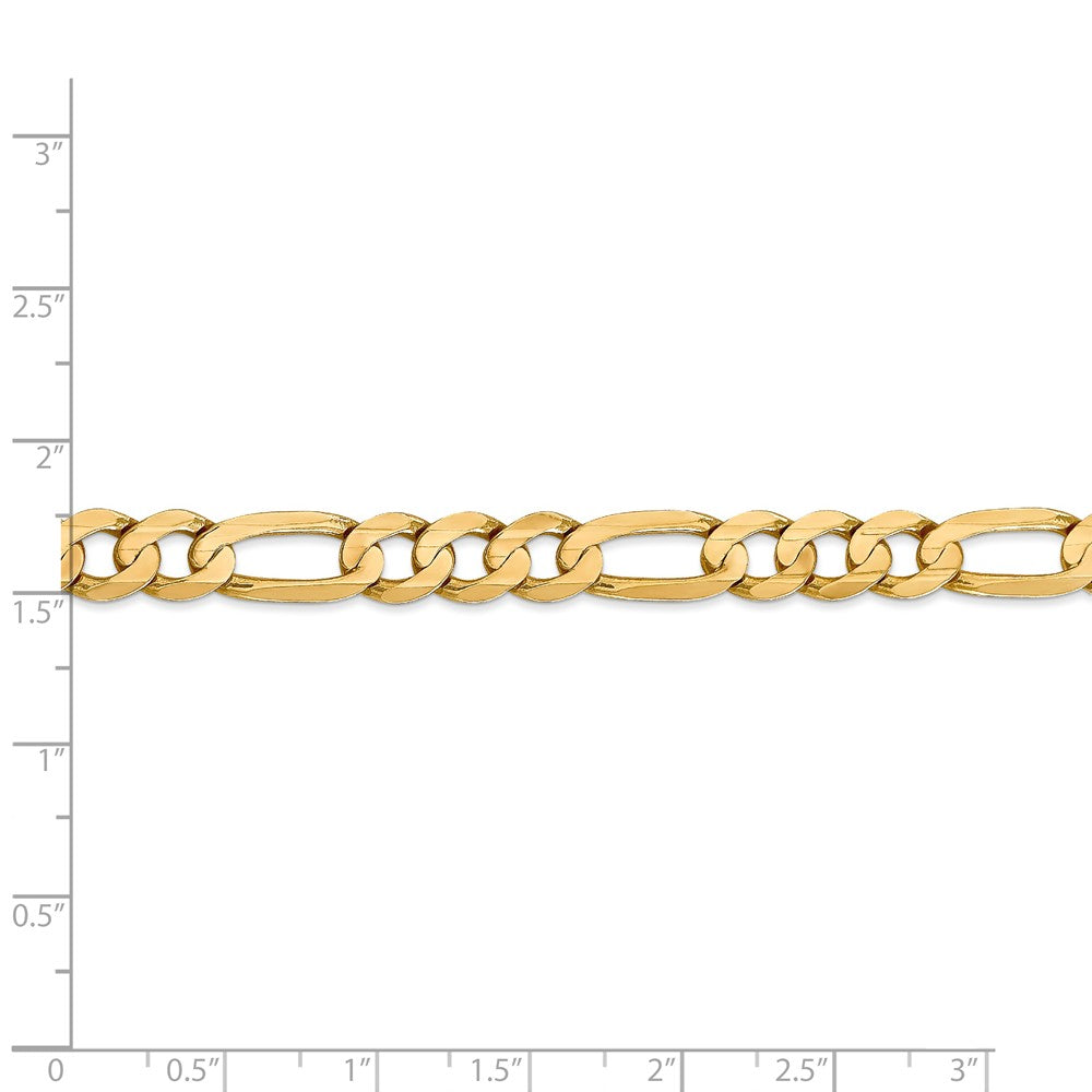FJC Finejewelers 22 Inch 14k 7.5mm Concave Open Figaro Chain Necklace