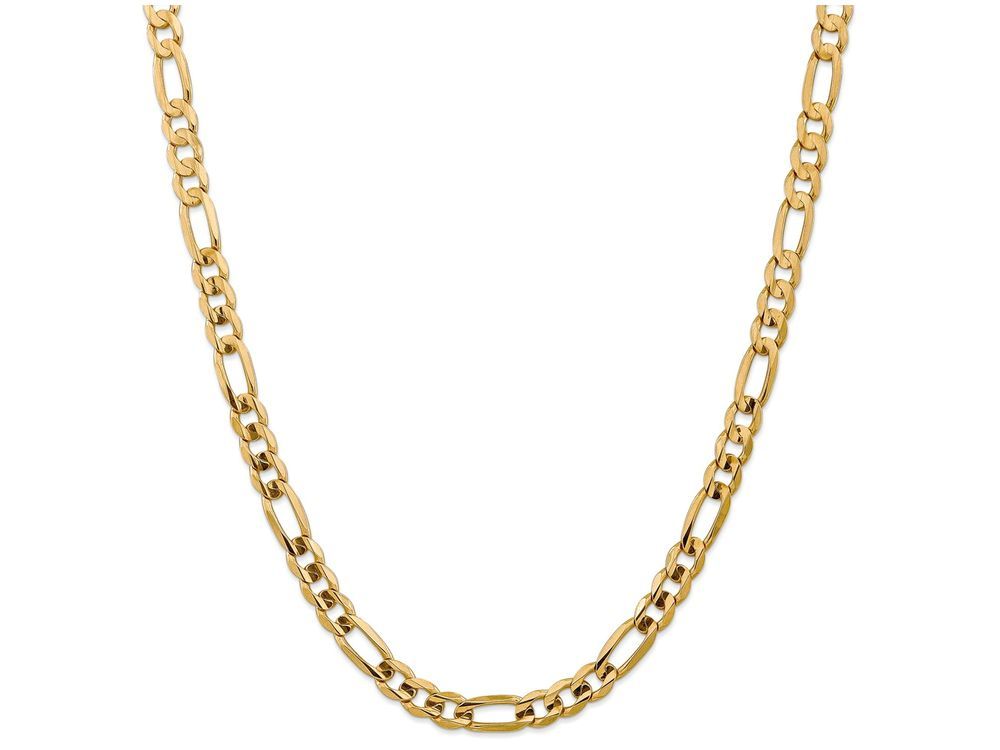 FJC Finejewelers 24 Inch 14k 7.5mm Concave Open Figaro Chain Necklace