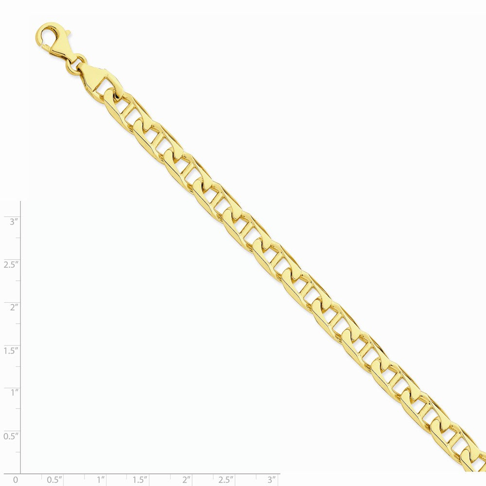 FJC Finejewelers 8 Inch 14k 9mm Hand-polished Anchor Link Chain Bracelet