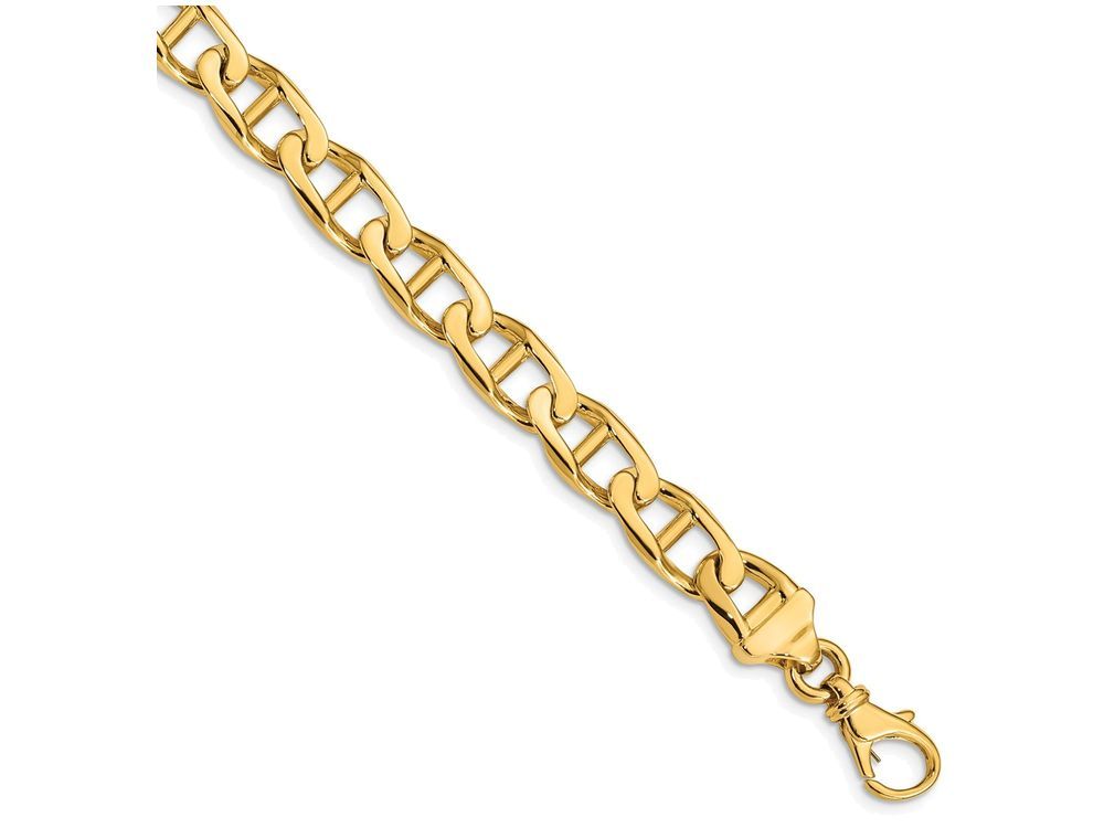 FJC Finejewelers 8 Inch 14k 9mm Hand-polished Anchor Link Chain Bracelet
