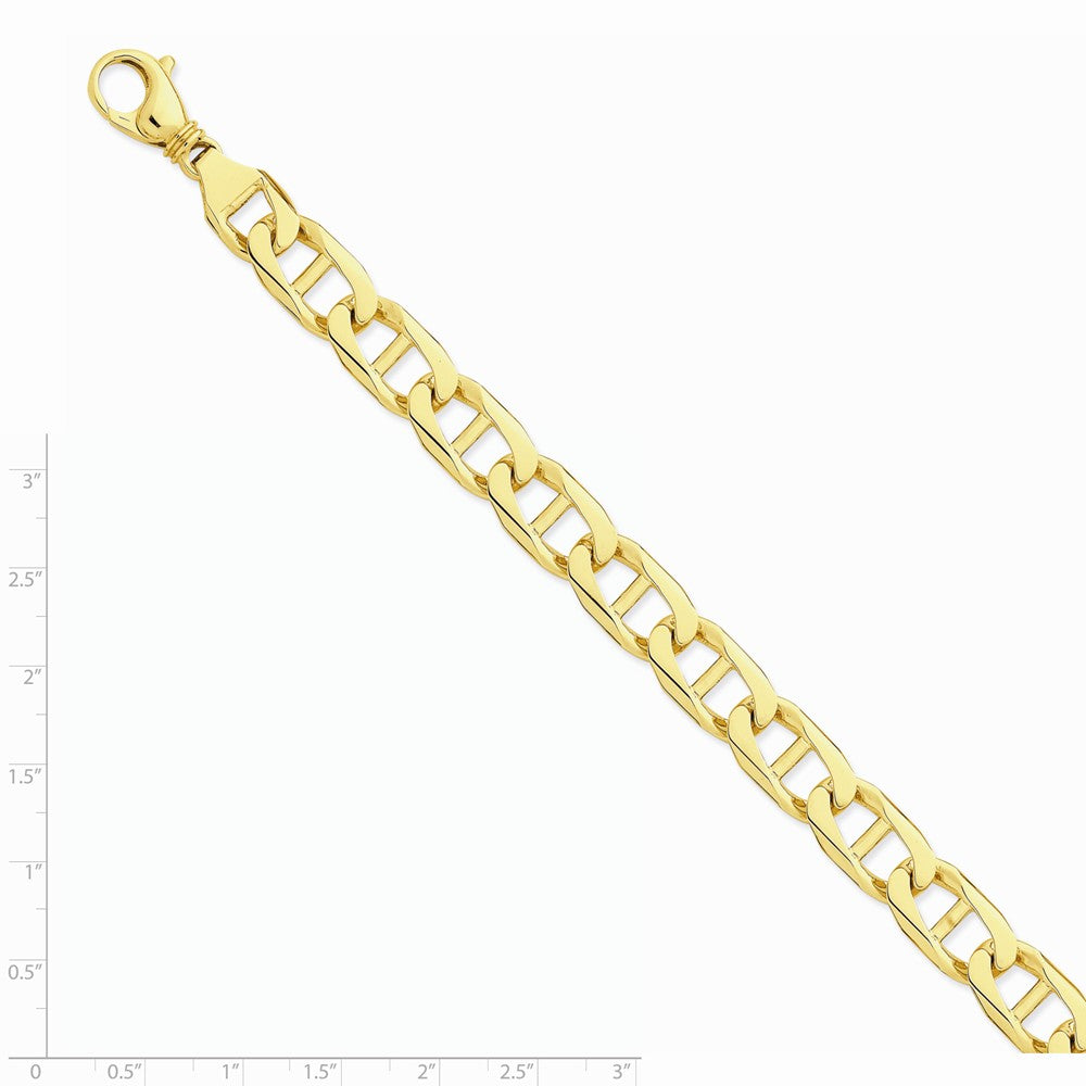 FJC Finejewelers 9 Inch 14k 11mm Hand-polished Anchor Link Chain Ankle Bracelet (Smaller Ankles)