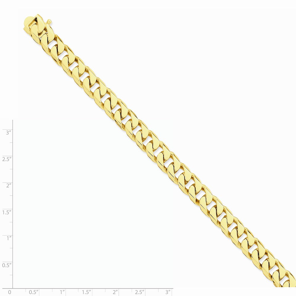 FJC Finejewelers 8 Inch 14k 9.8mm Hand-polished Flat Beveled Curb Chain Bracelet