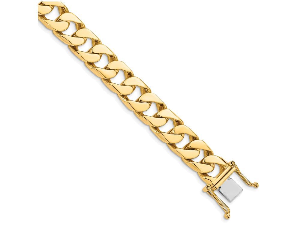 FJC Finejewelers 8 Inch 14k 11.2mm Hand-polished Flat Beveled Curb Chain Bracelet