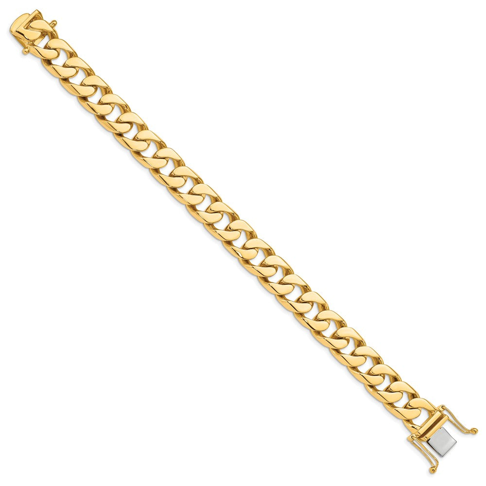 FJC Finejewelers 8 Inch 14k 12.4mm Hand-polished Flat Beveled Curb Chain Bracelet