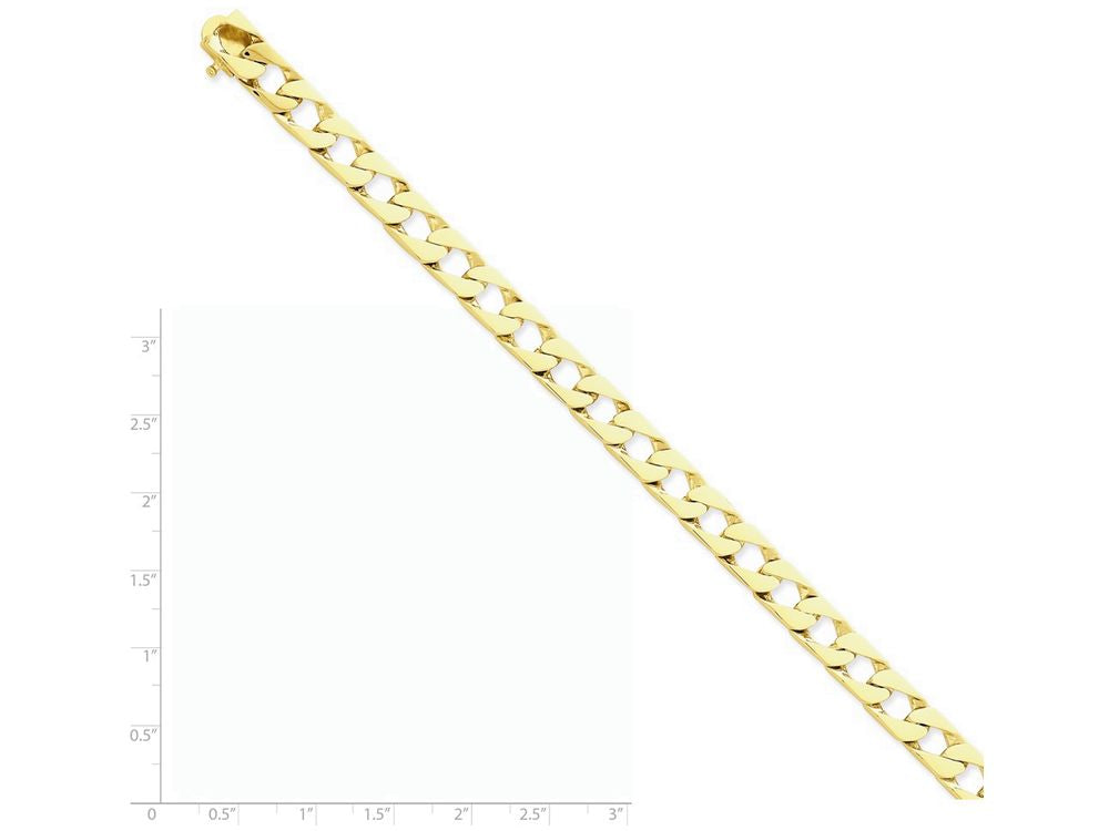 FJC Finejewelers 8 Inch 14k Yellow Gold 8mm Hand-polished Fancy Link Chain Bracelet