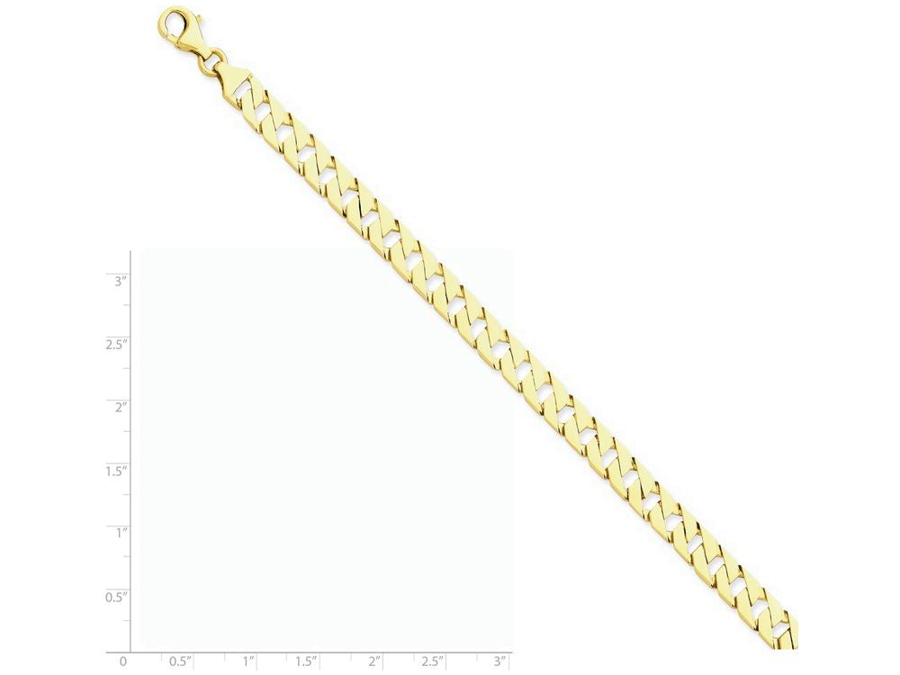 FJC Finejewelers 7 Inch 14k Yellow Gold 7mm Hand-polished Fancy Link Chain Bracelet