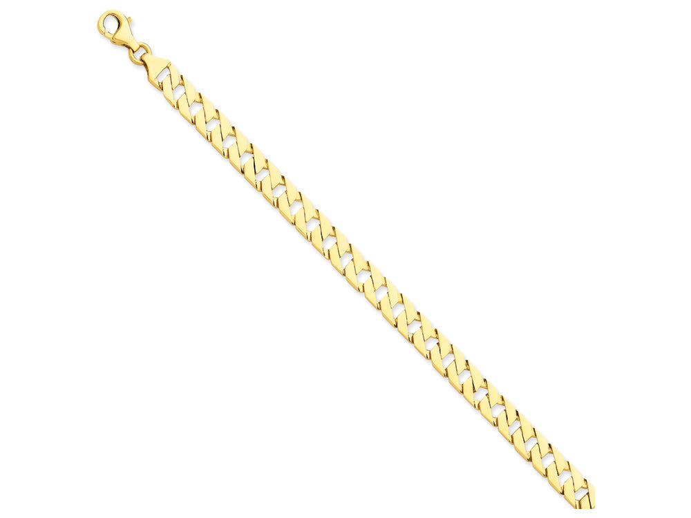 FJC Finejewelers 8 Inch 14k Yellow Gold 7mm Hand-polished Fancy Link Chain Bracelet