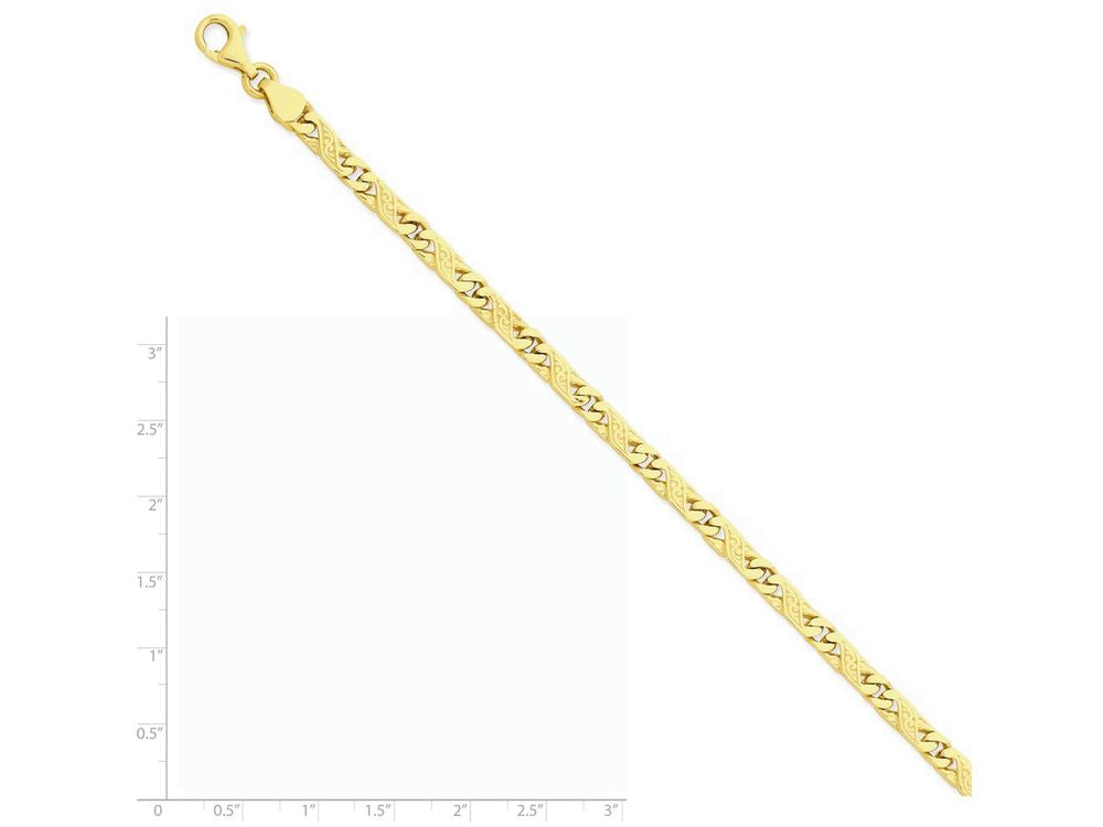 FJC Finejewelers 7 Inch 14k Yellow Gold 5mm Hand-polished Fancy Link Chain Bracelet