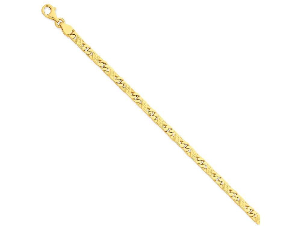 FJC Finejewelers 7 Inch 14k Yellow Gold 5mm Hand-polished Fancy Link Chain Bracelet