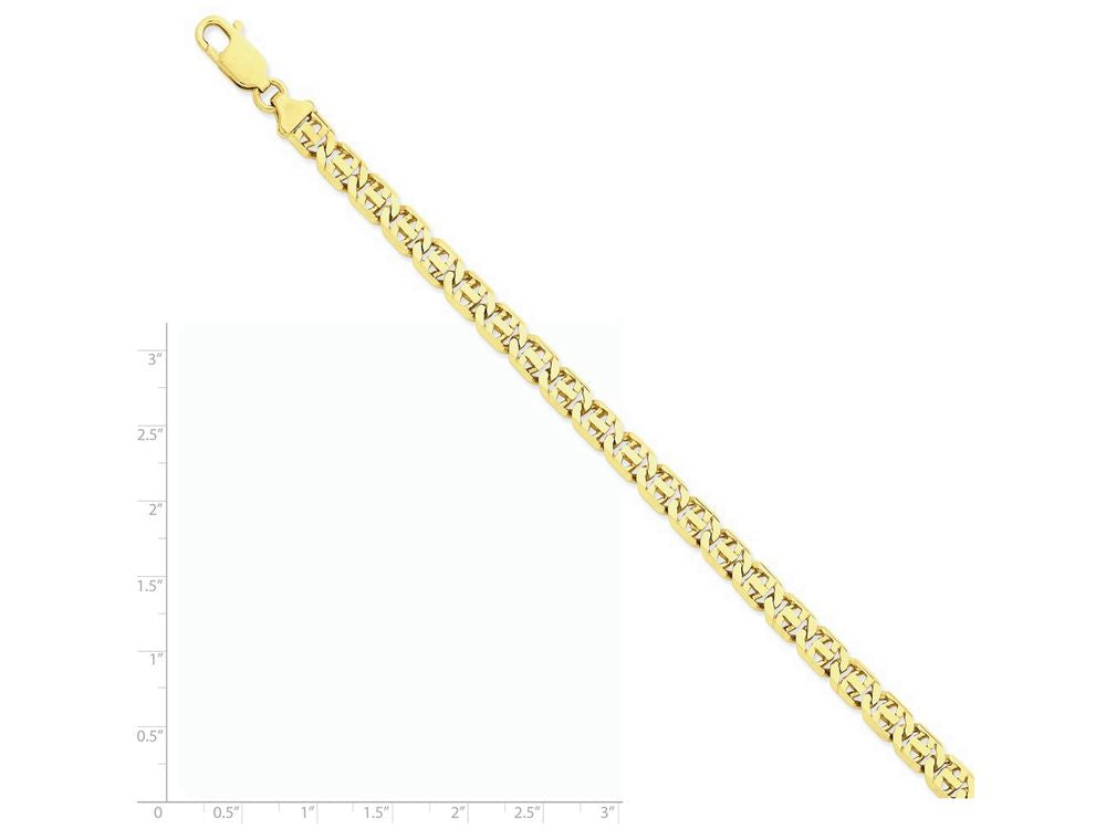 FJC Finejewelers 8 Inch 14k Yellow Gold 7mm Hand-polished Fancy Link Chain Bracelet