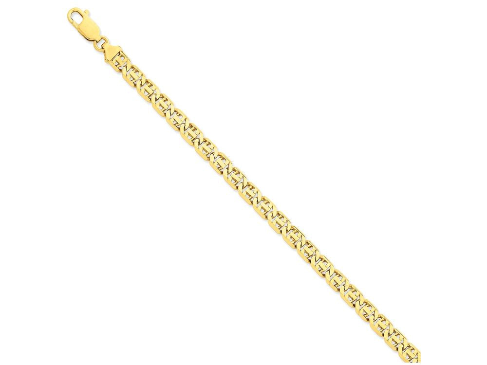 FJC Finejewelers 8 Inch 14k Yellow Gold 7mm Hand-polished Fancy Link Chain Bracelet