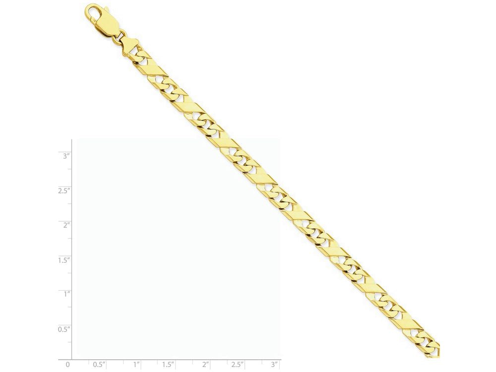 FJC Finejewelers 8 Inch 14k Yellow Gold 7mm Hand-polished Fancy Link Chain Bracelet