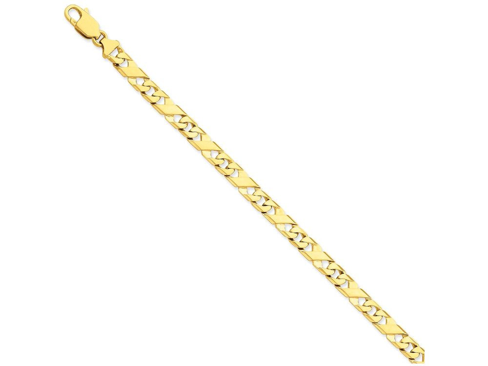 FJC Finejewelers 8 Inch 14k Yellow Gold 7mm Hand-polished Fancy Link Chain Bracelet