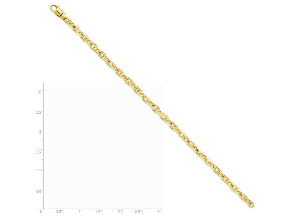 FJC Finejewelers 7 Inch 14k Yellow Gold 4.5mm Hand-polished Fancy Link Chain Bracelet
