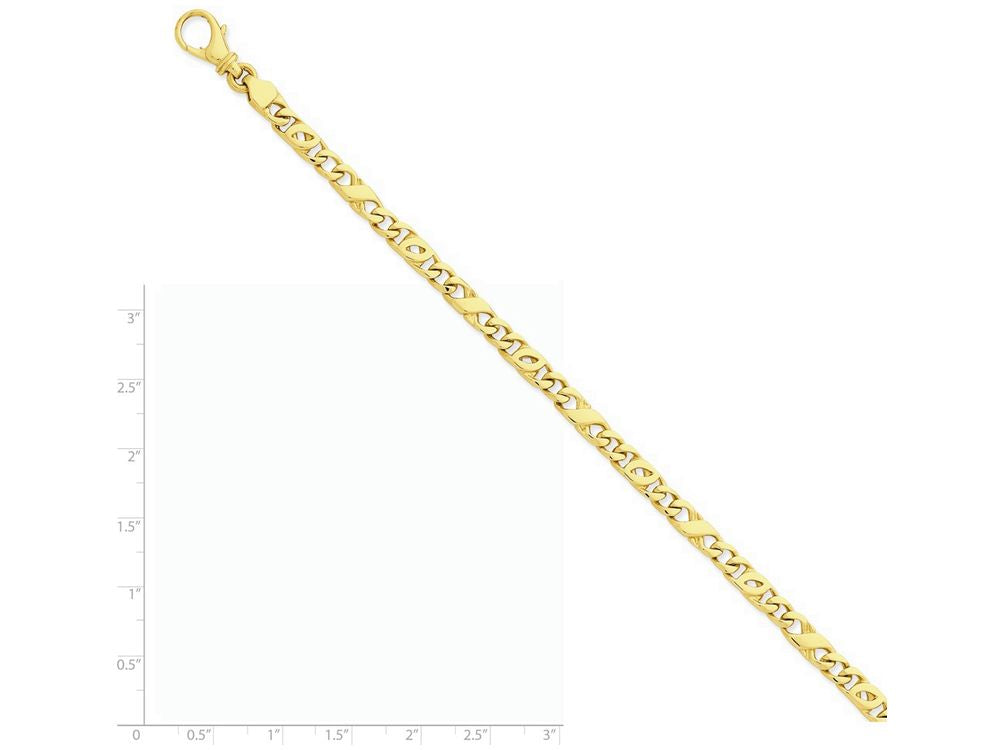 FJC Finejewelers 7 Inch 14k Yellow Gold 5mm Polished Fancy Link Chain Bracelet
