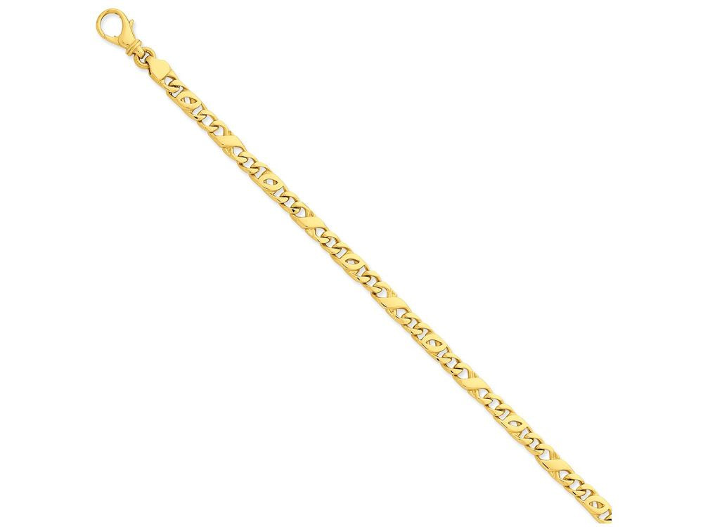 FJC Finejewelers 7 Inch 14k Yellow Gold 5mm Polished Fancy Link Chain Bracelet