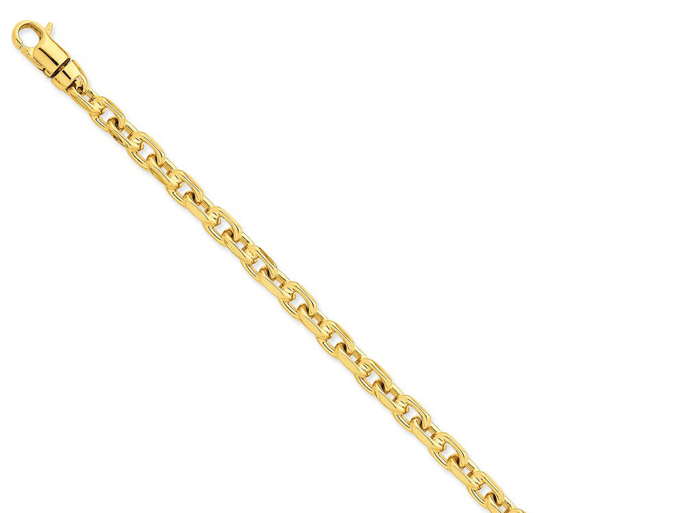 FJC Finejewelers 14 kt Yellow Gold 5mm Hand-polished Fancy Link Bracelet