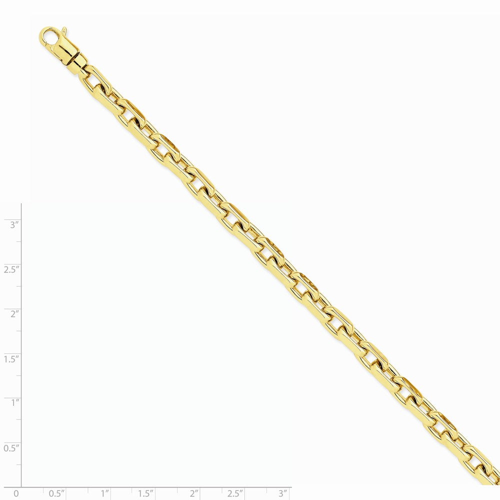 FJC Finejewelers 14 kt Yellow Gold 7mm Hand-polished Fancy Link Bracelet