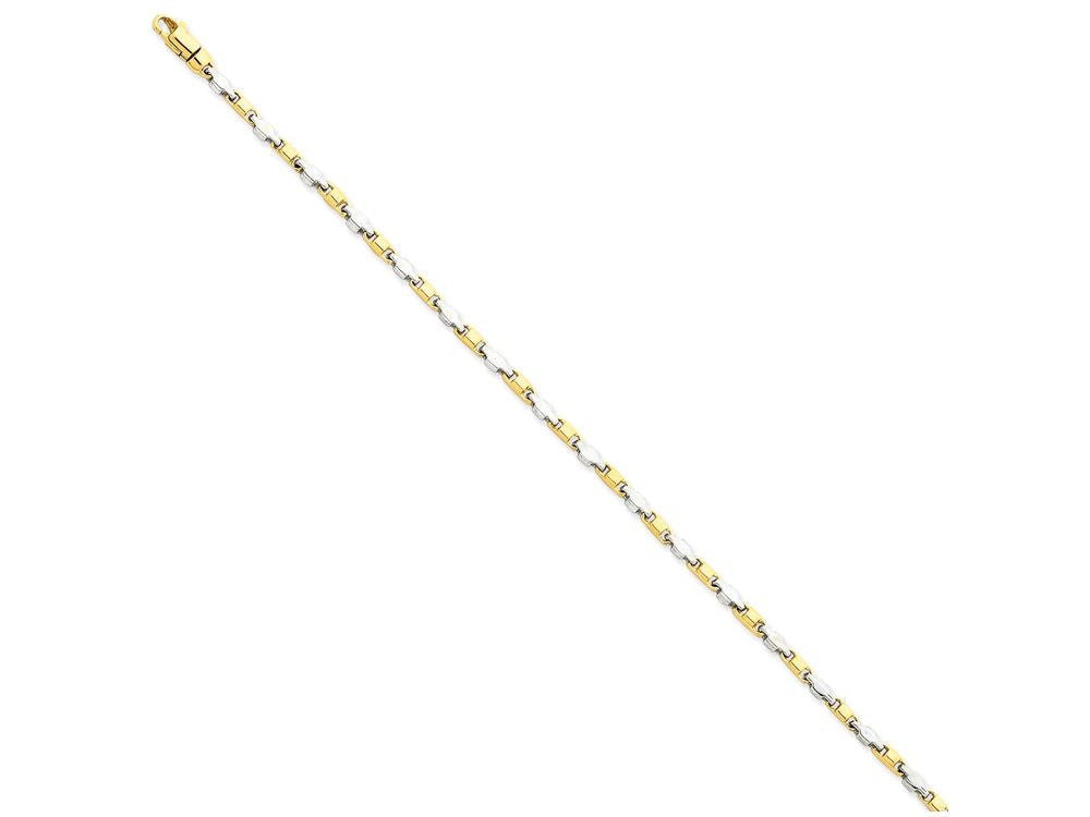FJC Finejewelers 8 Inch 14 kt Two Tone Gold 2.25mm Fancy Link Chain Bracelet