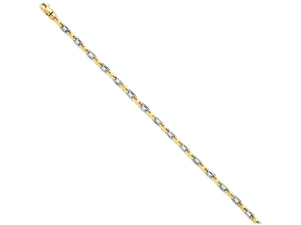 FJC Finejewelers 7.25 Inch 14 kt Two Tone Gold 3.5mm Fancy Link Chain Bracelet