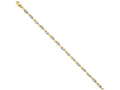FJC Finejewelers 8.25 Inch 14 kt Two Tone Gold 3.5mm Fancy Link Chain Bracelet