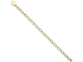 FJC Finejewelers 8.5 Inch 14 kt Two Tone Gold 6.5mm Fancy Link Chain Bracelet