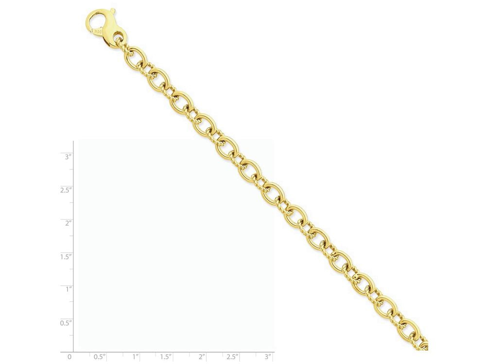 FJC Finejewelers 8.5 Inch 14k Yellow Gold 7.5mm Polished Fancy Link Chain Bracelet