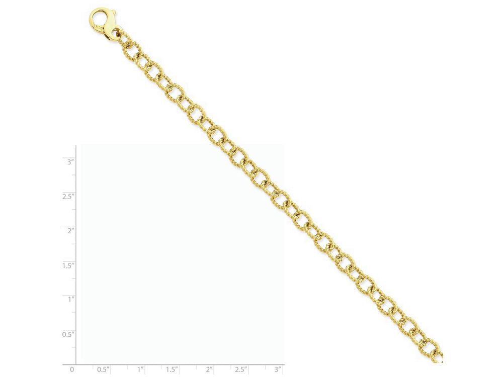 FJC Finejewelers 7.5 Inch 14k Yellow Gold 6.5mm Polished Fancy Link Chain Bracelet
