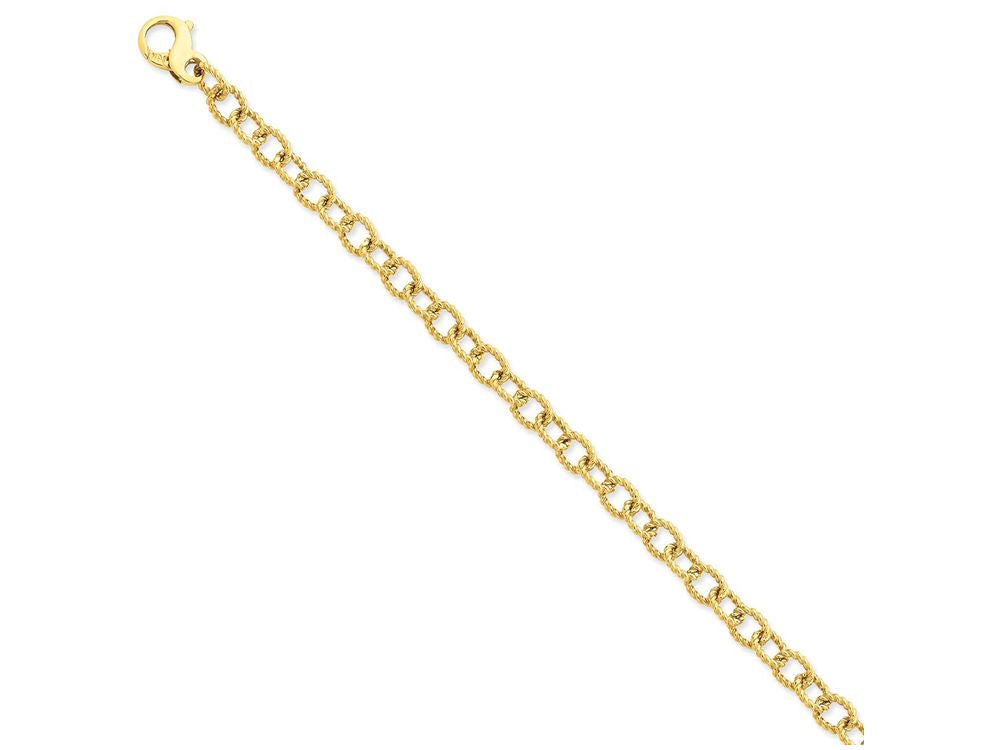 FJC Finejewelers 7.5 Inch 14k Yellow Gold 6.5mm Polished Fancy Link Chain Bracelet