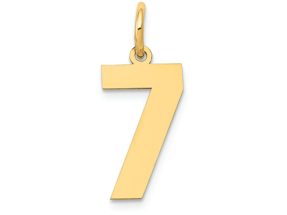 FJC Finejewelers 14k Yellow Gold Medium Polished Number 7 Charm