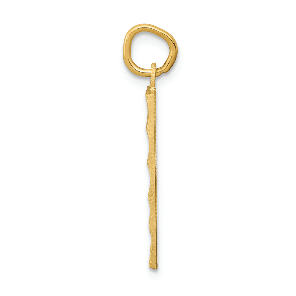 FJC Finejewelers 14k Yellow Gold Casted Large Bright Cut Number 1 Charm