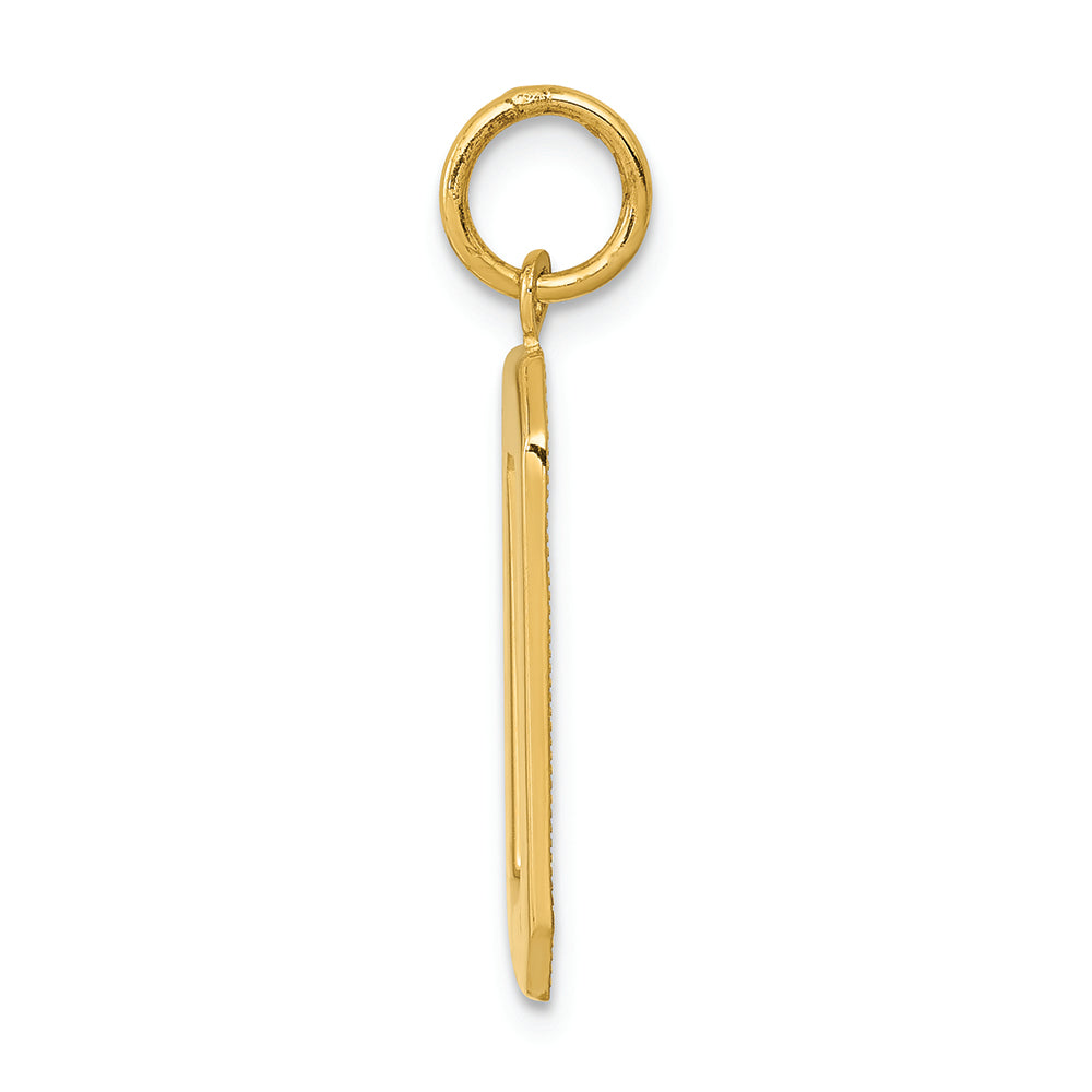 FJC Finejewelers 14k Yellow Gold Casted Large Polished Number 0 Charm
