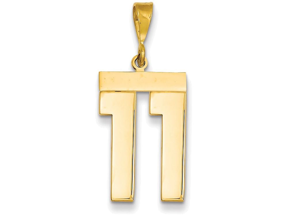 FJC Finejewelers 14k Yellow Gold Large Polished Number 11 Charm