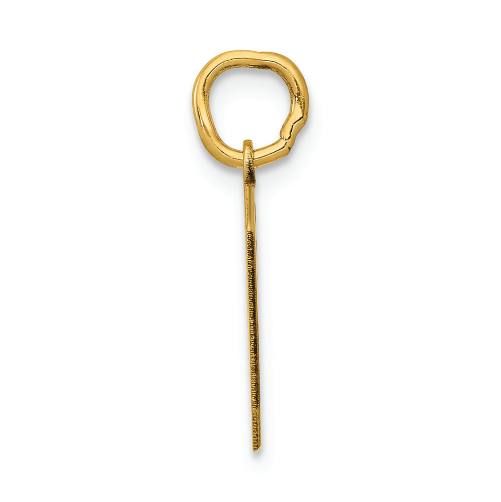 FJC Finejewelers 14k Yellow Gold Small Polished Number 0 Charm