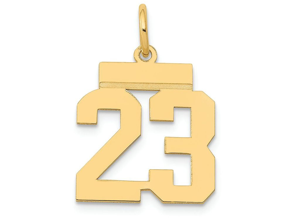 FJC Finejewelers 14k Yellow Gold Small Polished Number 23 Charm