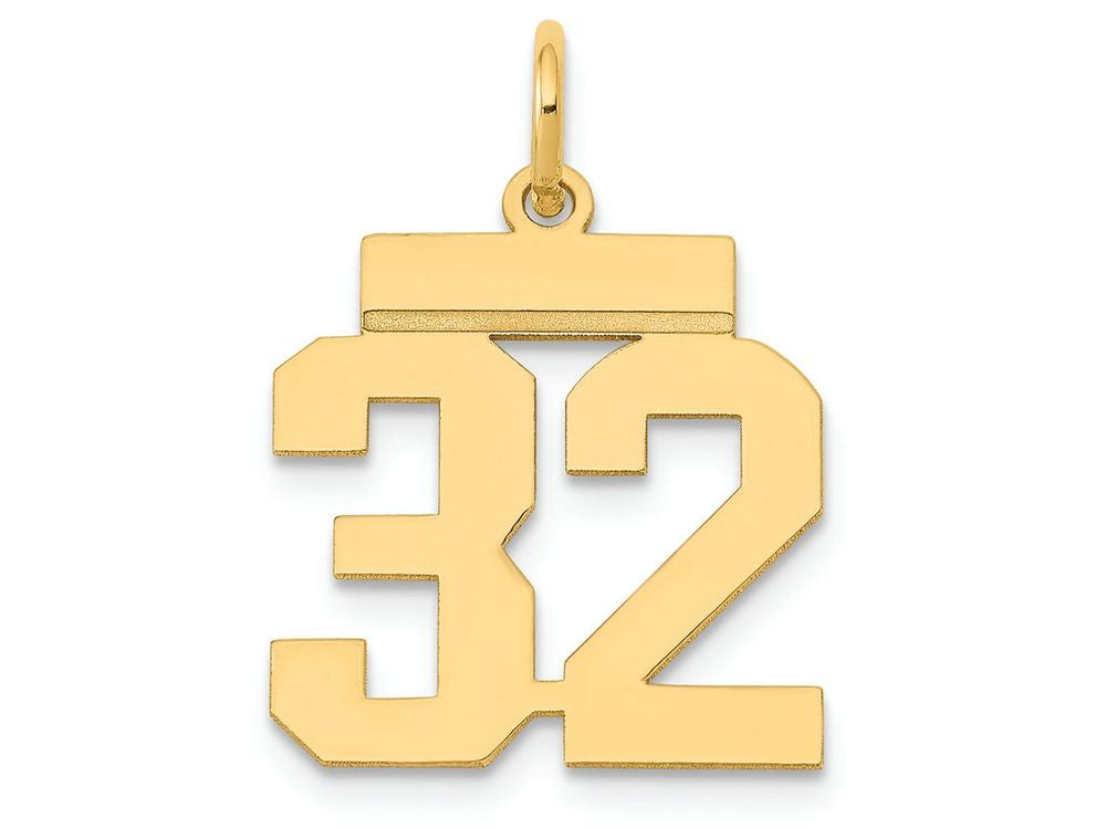 FJC Finejewelers 14k Yellow Gold Small Polished Number 32 Charm