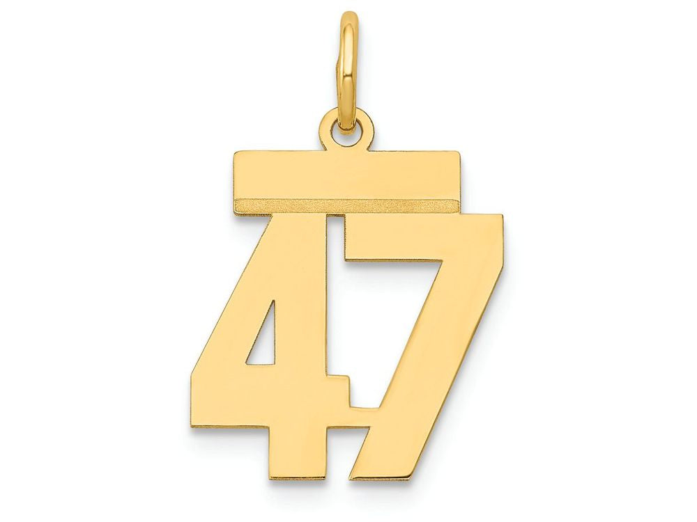 FJC Finejewelers 14k Yellow Gold Small Polished Number 47 Charm