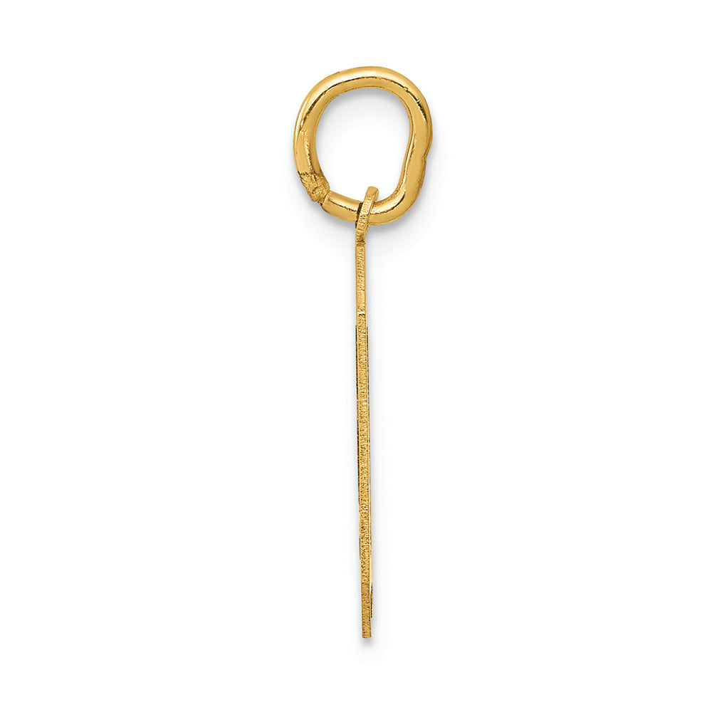 FJC Finejewelers 14k Yellow Gold Medium Satin Number 0 Charm