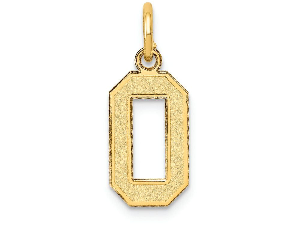 FJC Finejewelers 14k Yellow Gold Small Satin Number 0 Charm