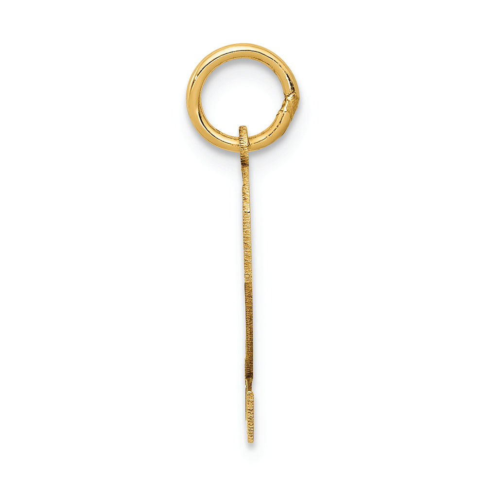 FJC Finejewelers 14k Yellow Gold Small Satin Number 2 Charm