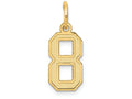 FJC Finejewelers 14k Yellow Gold Small Satin Number 8 Charm
