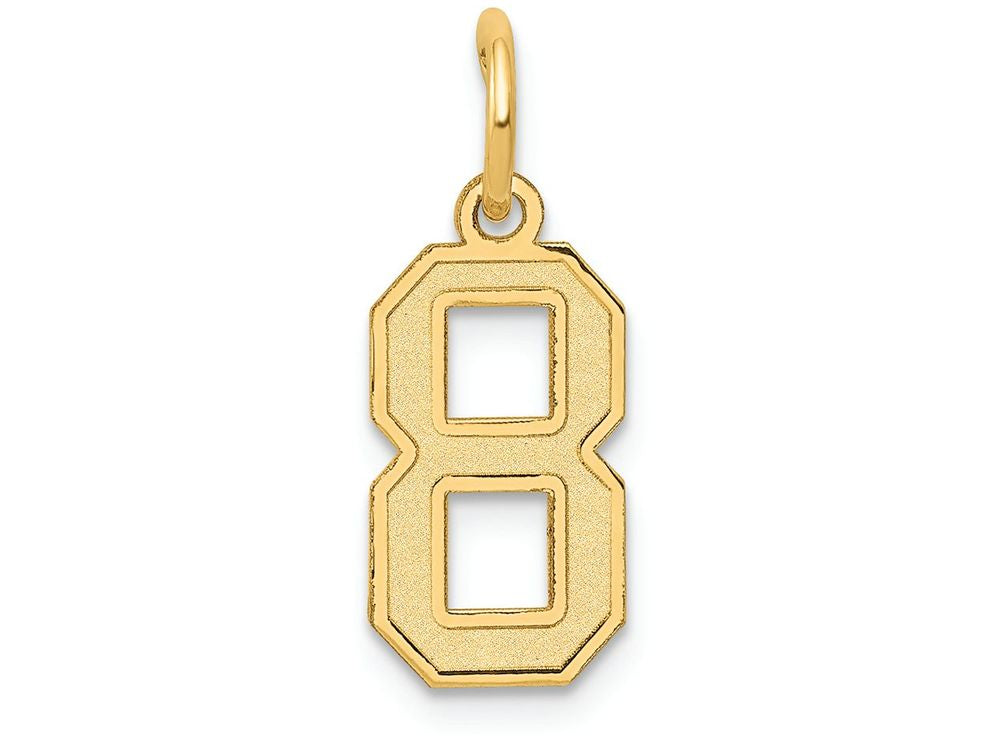 FJC Finejewelers 14k Yellow Gold Small Satin Number 8 Charm