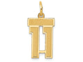 FJC Finejewelers 14k Yellow Gold Small Satin Number 11 Charm