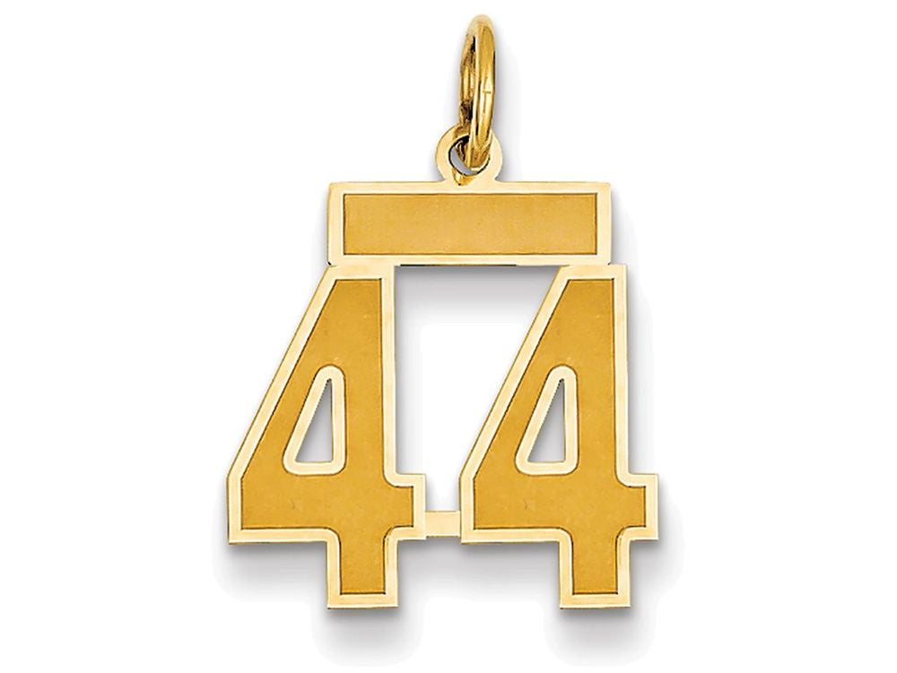 FJC Finejewelers 14k Yellow Gold Small Satin Number 44 Charm