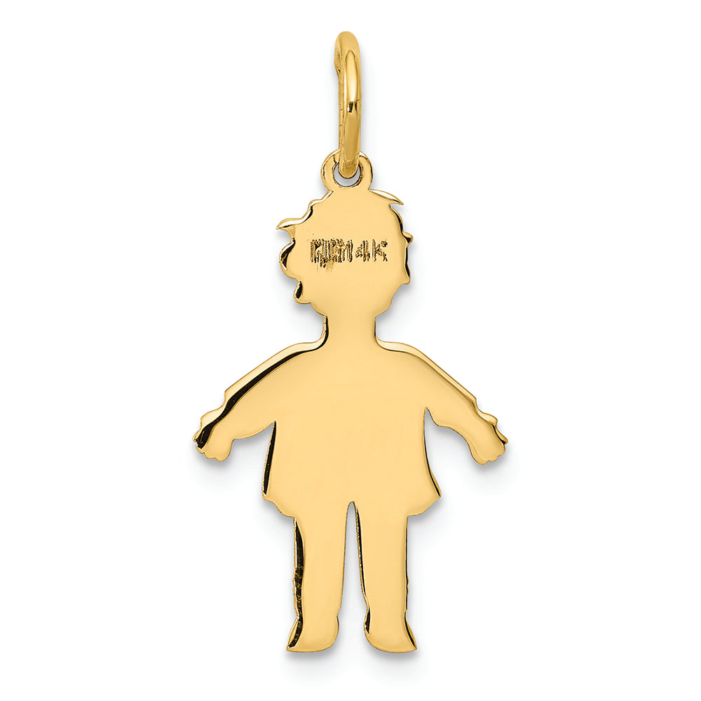 FJC Finejewelers 14k Yellow Gold Plain Polished Small Boy Charm