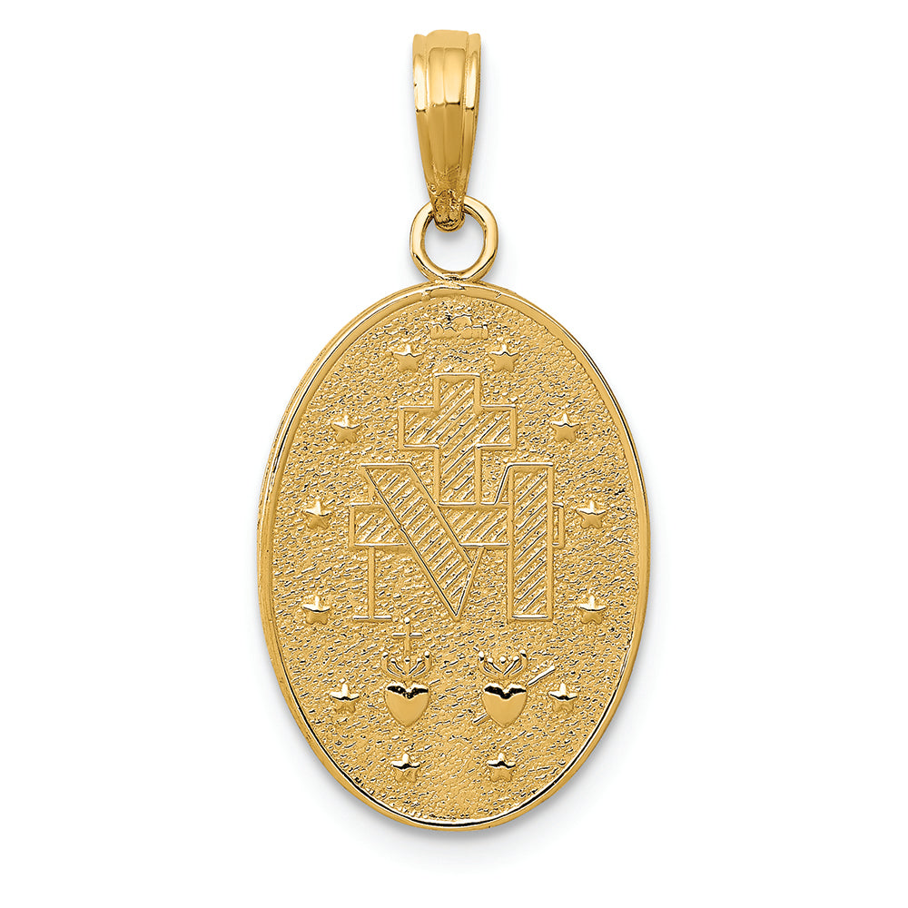 FJC Finejewelers 14k Yellow Gold Miraculous Medal Charm