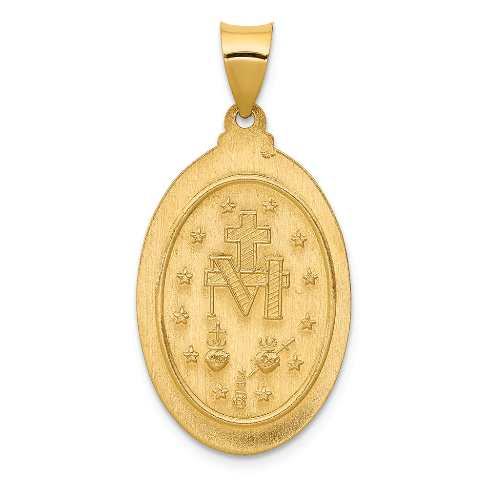 FJC Finejewelers 14k Yellow Gold Miraculous Medal Oval Charm