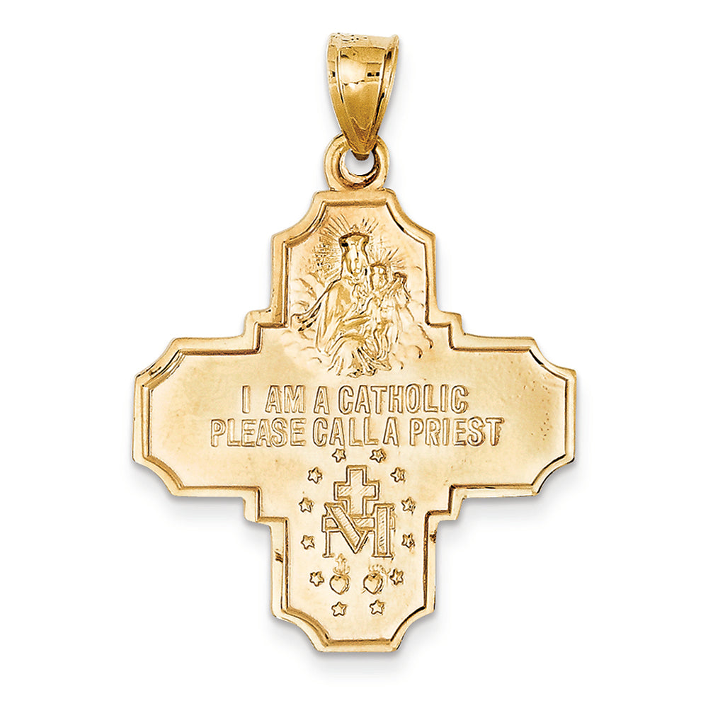 FJC Finejewelers 14k Yellow Gold Four-way Medal Charm