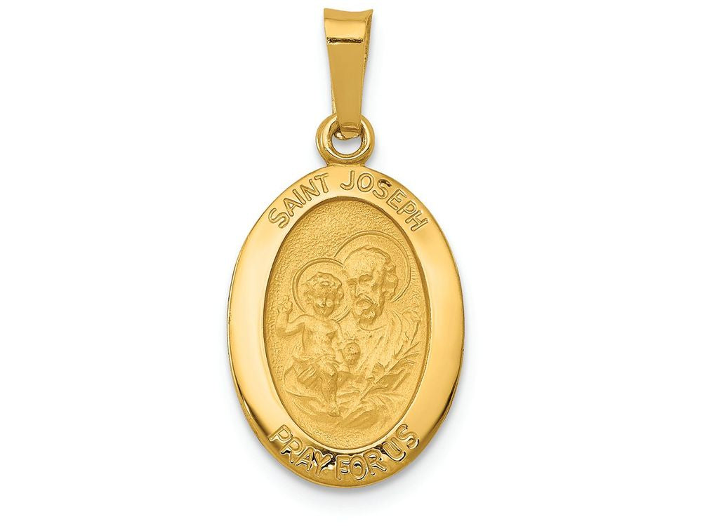 FJC Finejewelers 14k Yellow Gold Saint Joseph Medal Charm 11 x 22mm